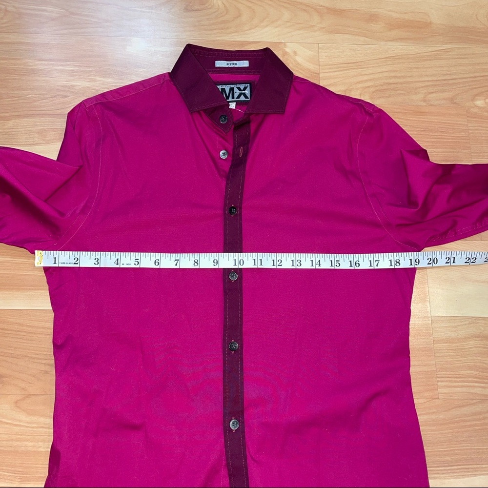 Express pink fuchsia limited edition fitted button up dress shirt size small - Picture 4 of 8